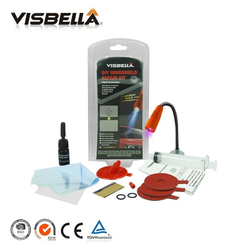 Набор для ремонта автостекла Visbella wg0003cr5p. Visbella Windshield Repair Kit. Visbella для стекла. Набор для ремонта ветровых стекол. Набор для ремонта стекла автомобиля