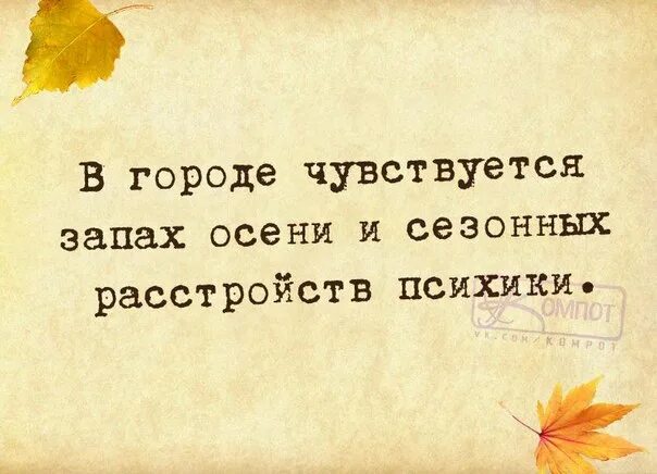 Г воняет. В городе чувствуется запах осени и сезонных расстройств психики. Запах осени цитаты. Пахнет осенью цитаты. Высказывания осение обострение.