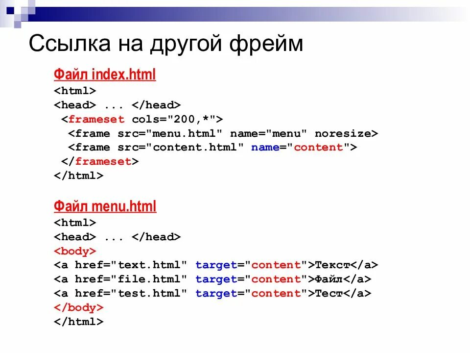 Src index html. Фреймы в html. Ссылки в html. Текстовые блоки html. Основы html.