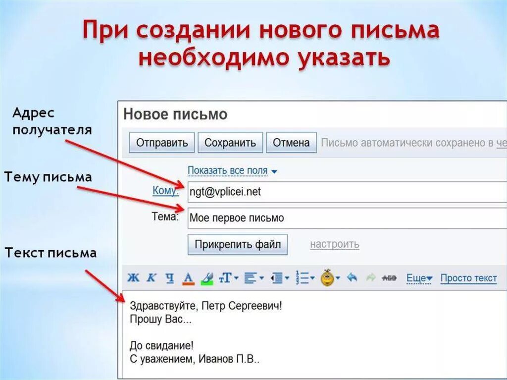 Информацию о том что именно. Как написать электронное письмо. Как написат электроное песмо. Тема письма. Правила написания электронного письма.