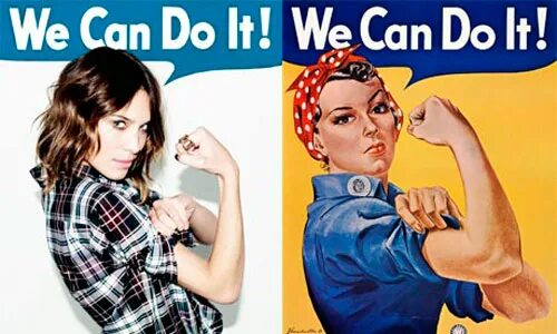 Yes we can плакат. Yes we can do it. Картинка с женщиной we can do it рок.