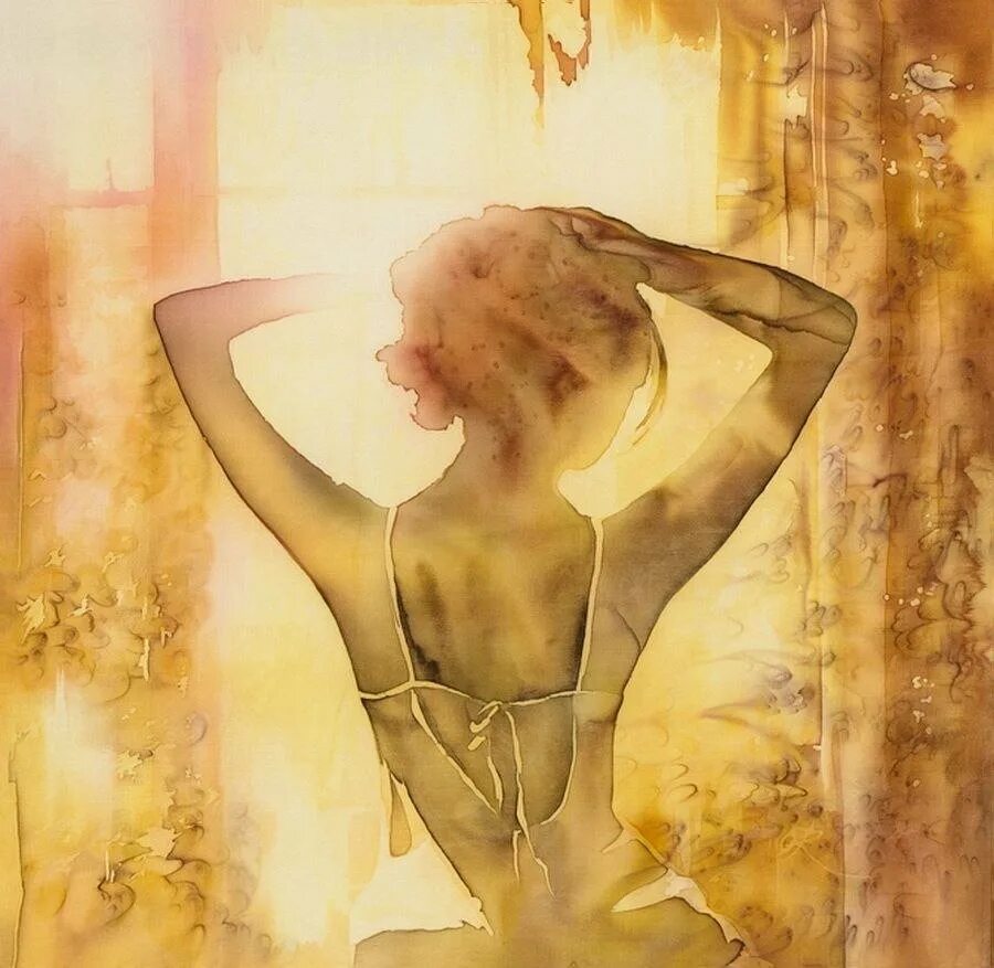 Душа красавица и солнце. Елена Королюк батик. Живопись Елены Королюк. Елена Королюк картины. Художник Олена Королюк..