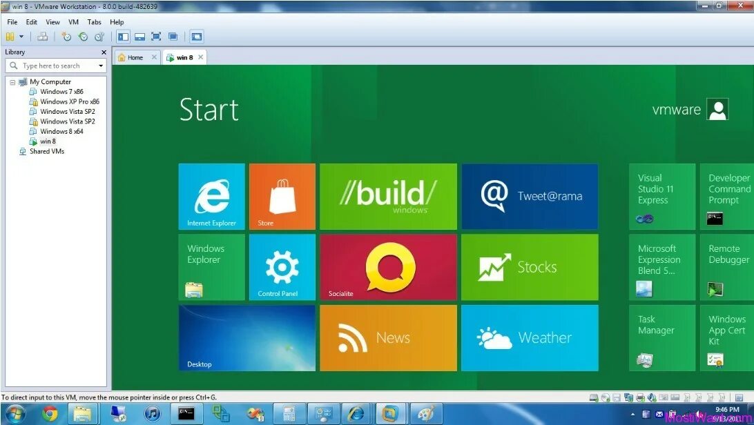 Vmware start. Windows 8 vmware. vmware workstation 8. windows 8.1 workstation. виндовс воркстейшен.