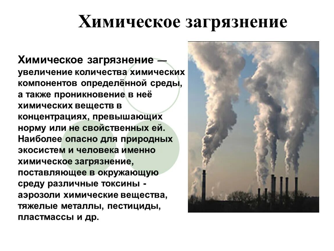 Основные загрязнения природы. Загрязнение атмосферы химическими веществами. Влияние промышленности на окружающую среду. Загрязнение атмосферы и почвы. Источники атмосферного загрязнения.