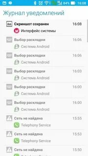 Журнал уведомлений