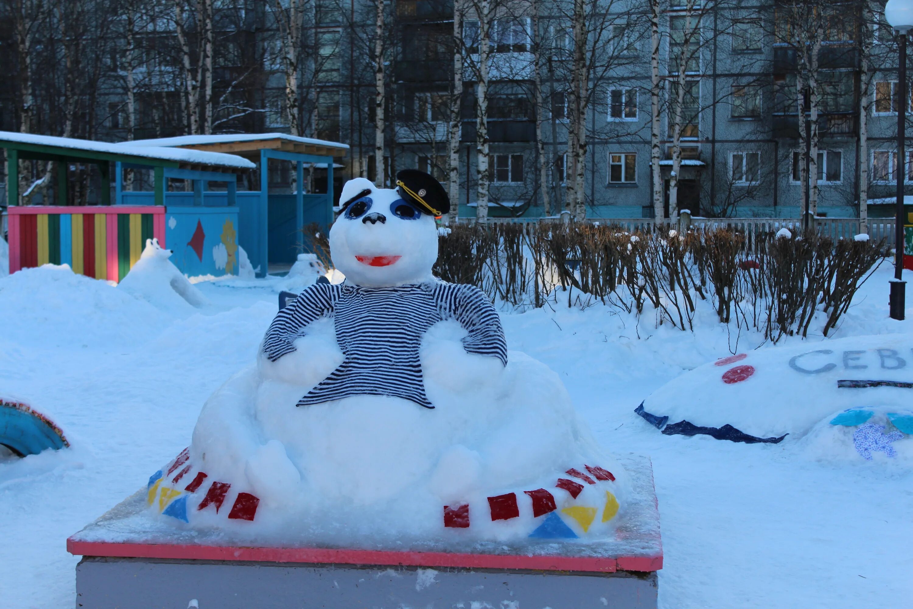 конкурс снежных построек в детском саду