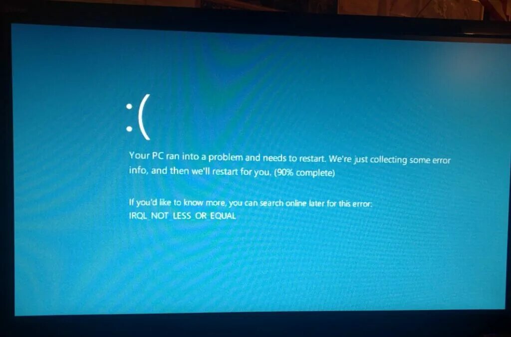 Проблема stopcode windows 10. Driver_irql_not_less_or_equal. синий экран смерти driver_irql_not_less_or_equal. irql_not_less_or_equal windows 10. driver not less or equal windows 10.