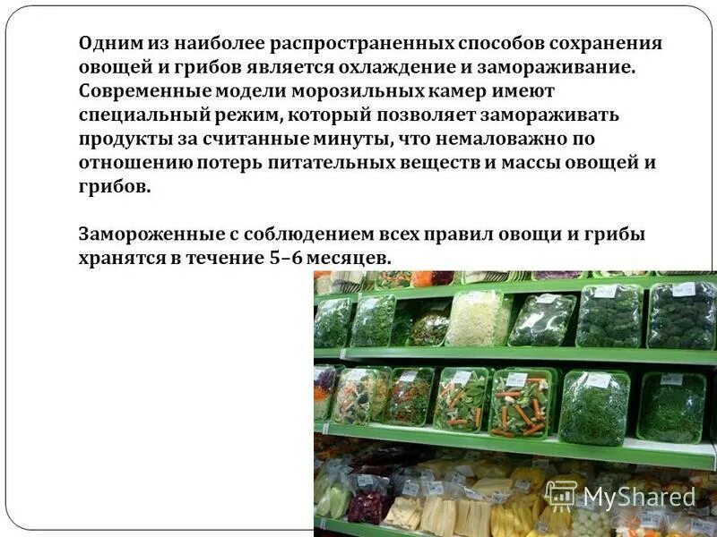 Хранение сырья и полуфабрикатов. Охлаждение и Замораживание продуктов для хранения. Полуфабрикаты из овощей на предприятии. Организация хранения продуктов в погребе.