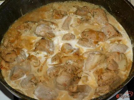 Мясо в сливочном масле с луком