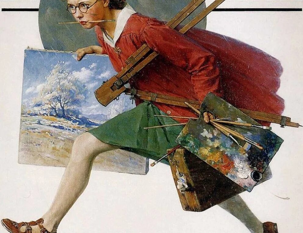 Развлечения художников. Календарь художника. Фото день мы художники. Художник Кожер 1953 год. Norman Rockwell Museum logo.