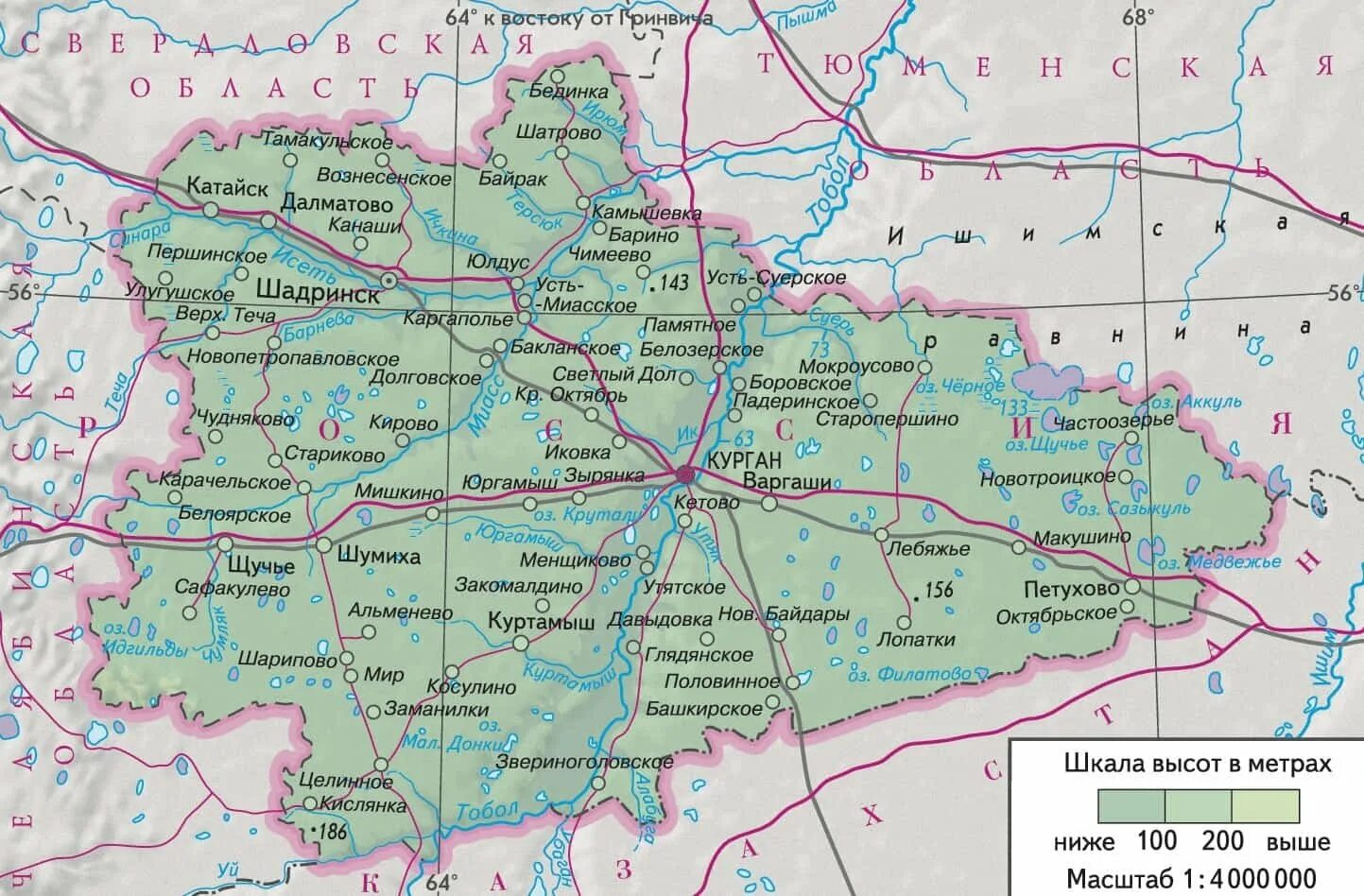 Карта высот курганской области. Карта Курганской области с населенными пунктами подробная. Курганская обл карта с районами. Карта Курганской области с районами. Карта Курганской области с деревнями.