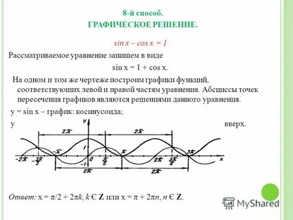 Y sinx 1 решение