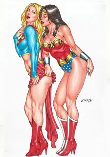 SUPERGIRL and WONDER WOMAN, SALE ON E-BAY NOW !!! by carlosbragaART80 Девуш...