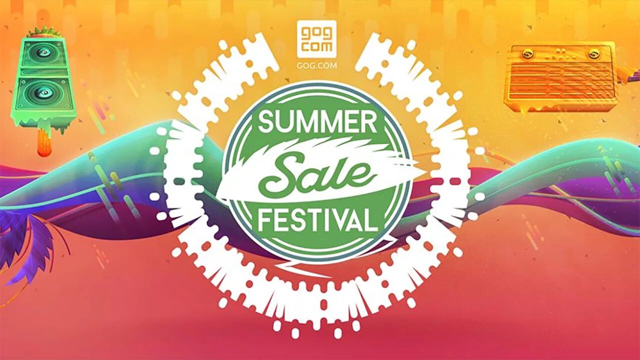 GOG распродажа. GOG.com. Summer sale. GOG logo.