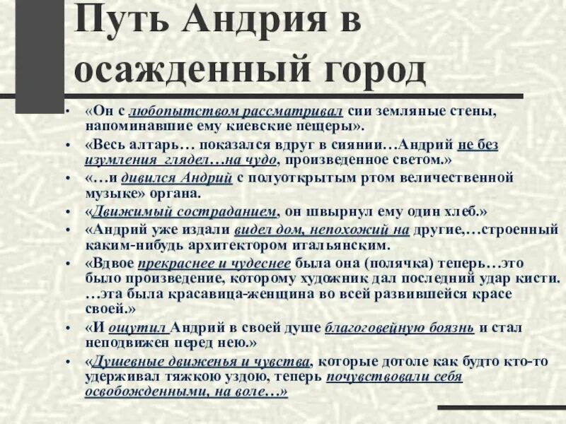 Что увидел андрий в г дубно