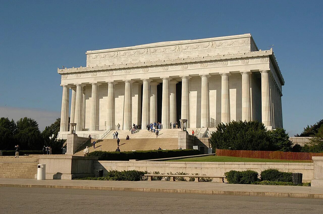 Мемориал Линкольна, Вашингтон, 1914–1922. Мемориал Линкольна. Мемориал Линкольна, Вашингтон, США.. Мемориальный комплекс в Вашингтоне Авраама Линкольна. Памятники природы и культуры америки