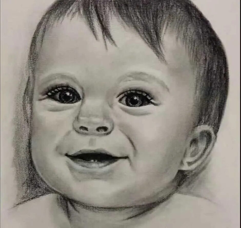 Ребенок карандашом. Лицо ребенка рисунок карандашом. Портрет малыша карандашом. Лицо ребенка карандашом. Лицо младенца рисунок карандашом.