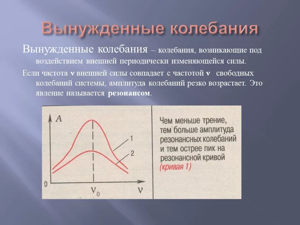 Какие колебания свободные какие вынужденные. Вынужденные колебания резонанс 9 класс. Вынцжденныйй колебания. Вынужденные механические колебания. Вынужденные механические колебания резонанс.