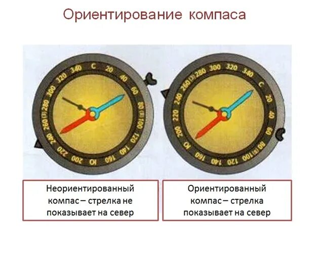 Почему стрелка компаса всегда. Компас цвета стрелок. Красная стрелка на компасе. Способы ориентирования по компасу и карте. Ориентирование с помощью компаса и карты.