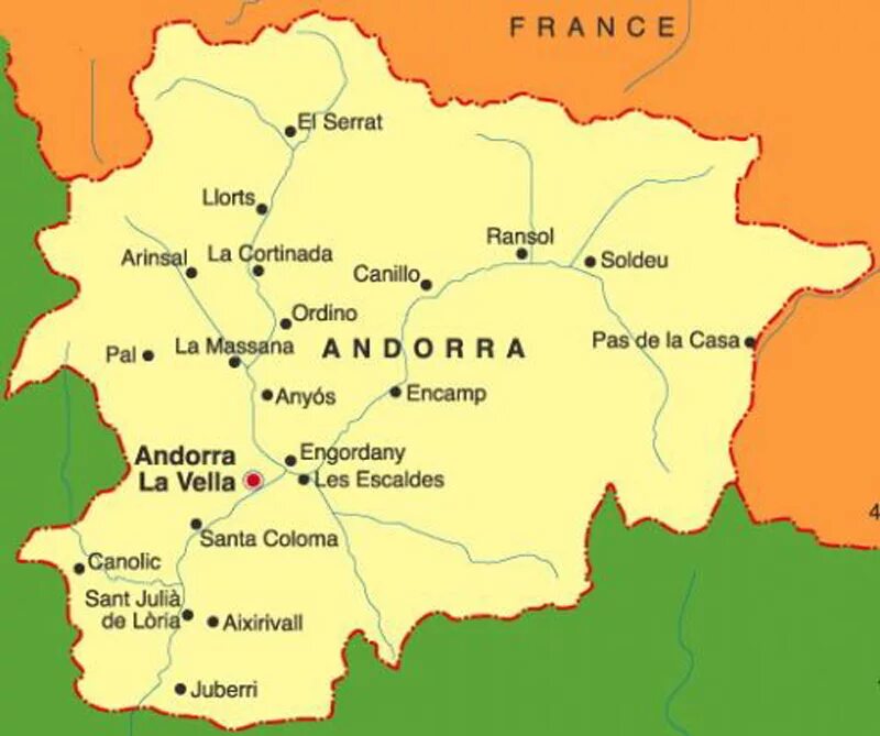 Андора государство карта. Андорра на карте Испании. Андорра Страна на карте. Географическая карта Андорры. Андра карта