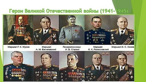 Знаменитые герои великой отечественной