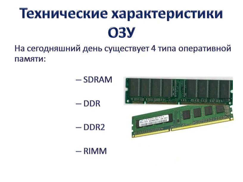 Сколько нужно оперативной памяти. Оперативная память ОЗУ характеристики. Оперативная память ddr3 2gb технические спецификация. Оперативная память. Основные характеристики оперативной памяти.. Характеристика типов оперативной памяти DDR..