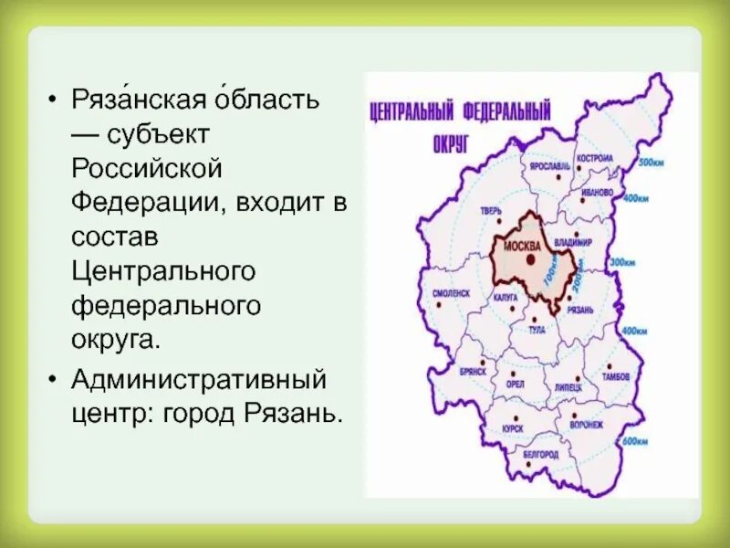 Центры субъектов РФ В центральной России. Административные центры субъектов РФ центральной России. Субъект Российской Федерации Рязанская область. Административные центры и названия субъектов центральной России. Субъект центрального федерального округа российской федерации