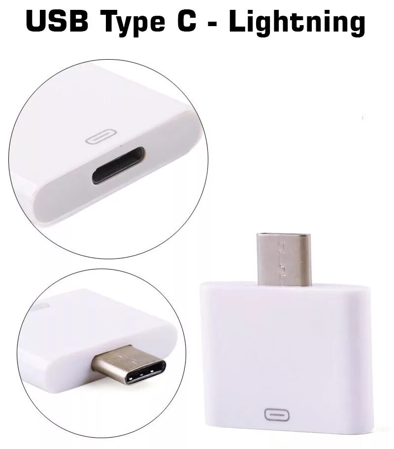 Переходник / адаптер USB Type-c - Apple Lightning. Переходник с iphone на Type-c. Адаптер Type c для iphone. Адаптер Type-c Lightning 30 Pin.