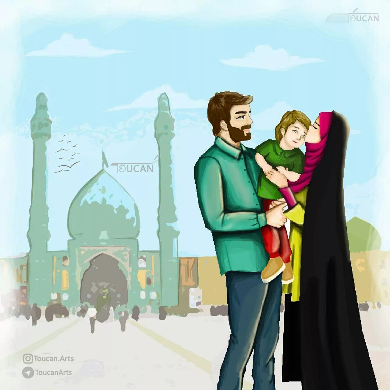 Мусульманская счастья. Мусульманская семья. Счастье семьи в Исламе. Мусульманские картины семейные.