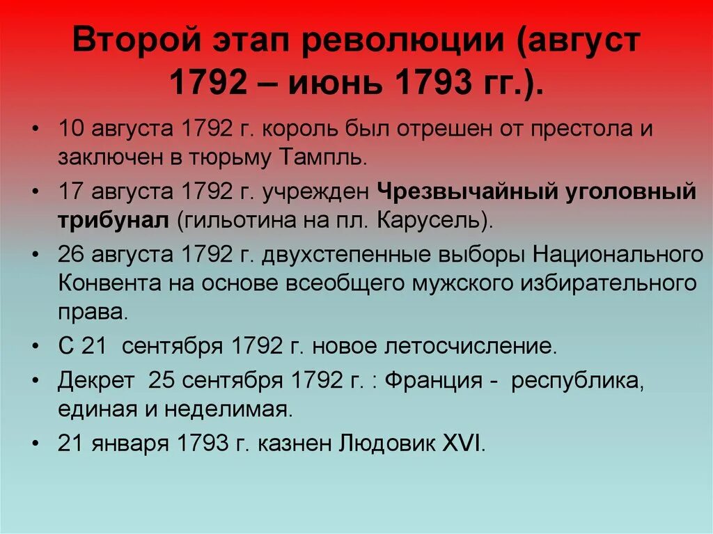 Второй этап французской революции 1792-1793. Второй этап французской революции. Этапы Великой французской революции этапы. 2 Этап Великой французской революции.