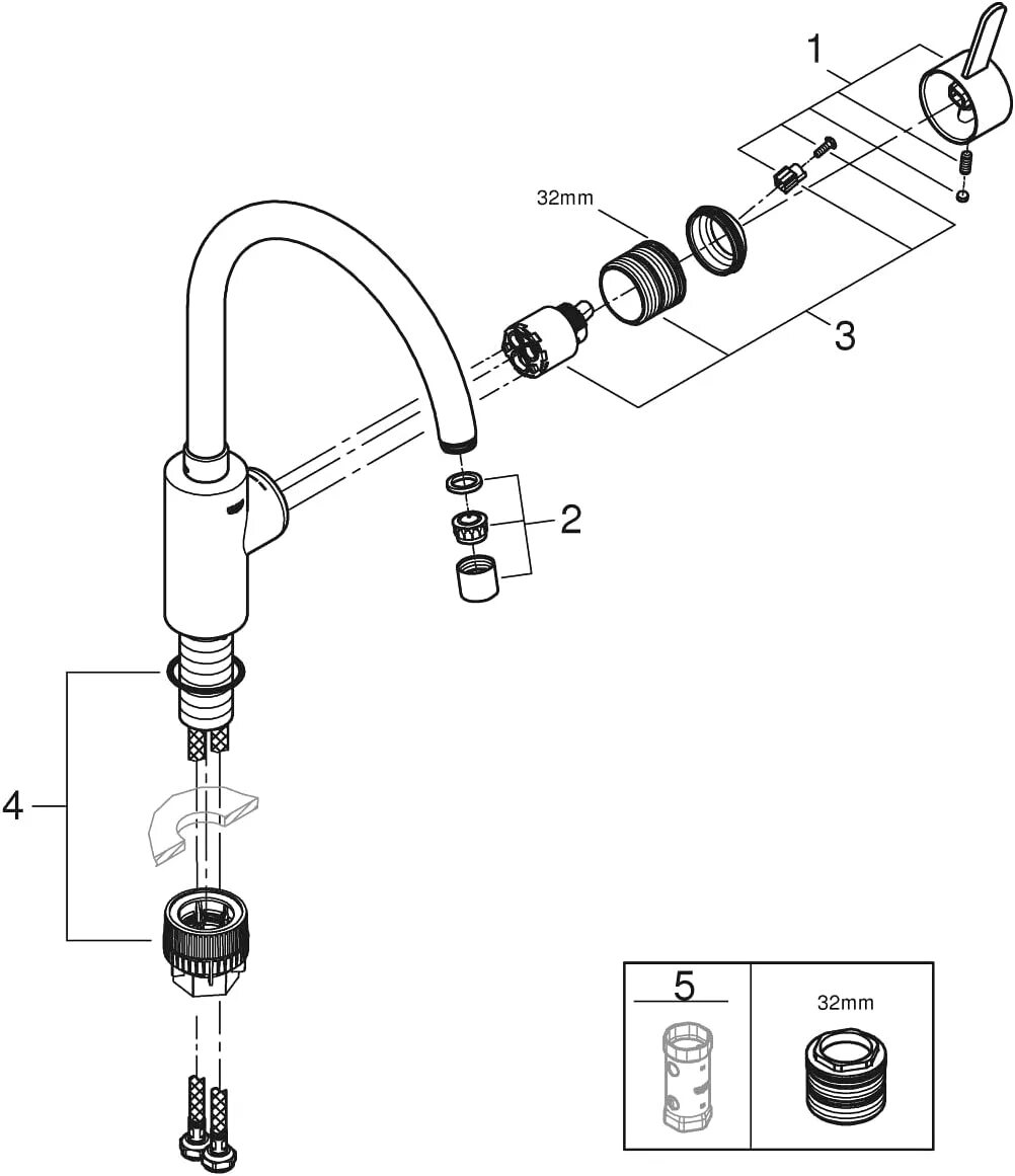 Как устроен смеситель. Grohe 3284320e смеситель eurosmart. grohe eurosmart cosmopolitan 3284320e. кухонный смеситель грое евросмарт космополитен стопорное кольцо. стопорные кольцо для смеситель грое евросмарт космополитен.