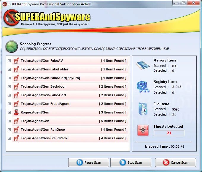 Registry not found