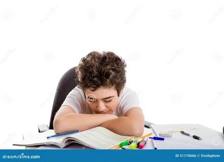 He is doing his homework