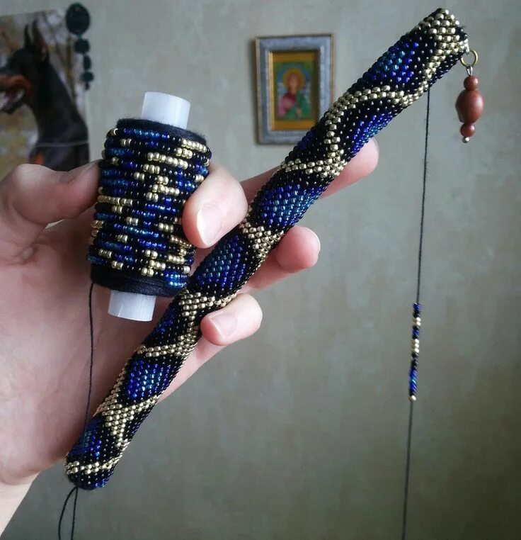 Жгут из бисера змея фото Тигровый питон в интернет-магазине Ярмарка Мастеров по цене 5000 ₽ 3U6V1RU Кол