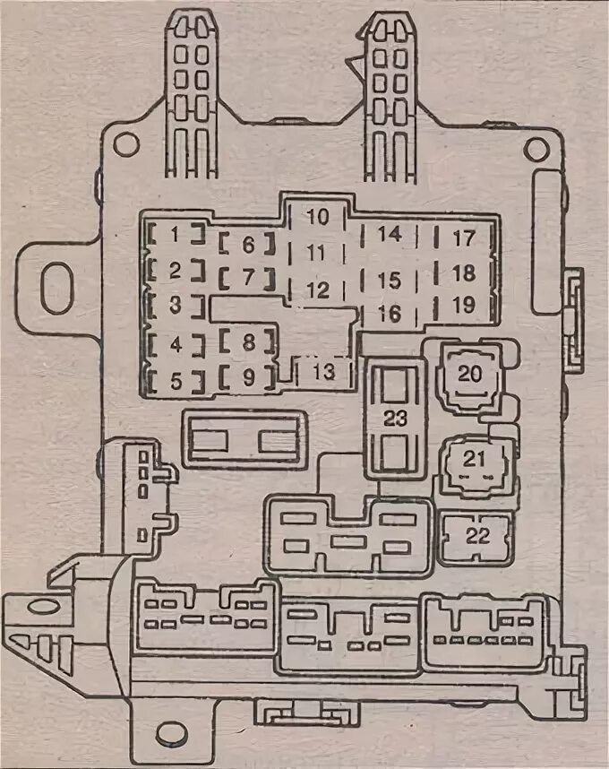 Предохранители марино. Блок реле Toyota Corolla e120. Схема блока предохранителей на Тойота Королла 120 кузов. Схема предохранителей на Тойота Спринтер 110 кузов. Toyota Corolla 121 монтажный блок.