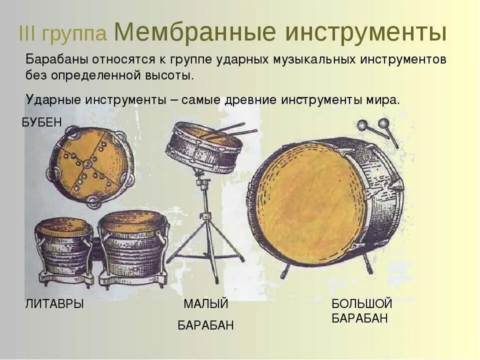 Какие слова называются ударными. Тарелки литавры малый барабан и большой барабан. Барабан музыкальный инструмент описание. История барабана. Описание барабана.