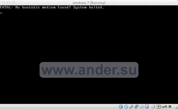 Fatal no bootable medium. Fatal no bootable medium found system halted virtualbox как исправить.