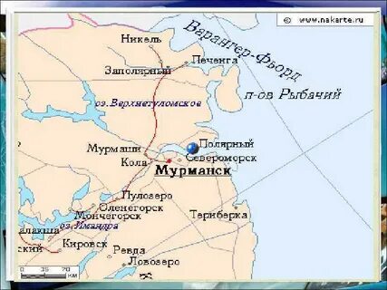 Мурманск на карте