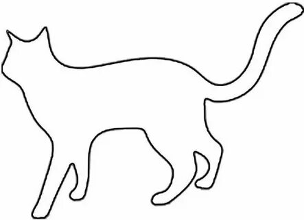 Трафарет котика для вырезания