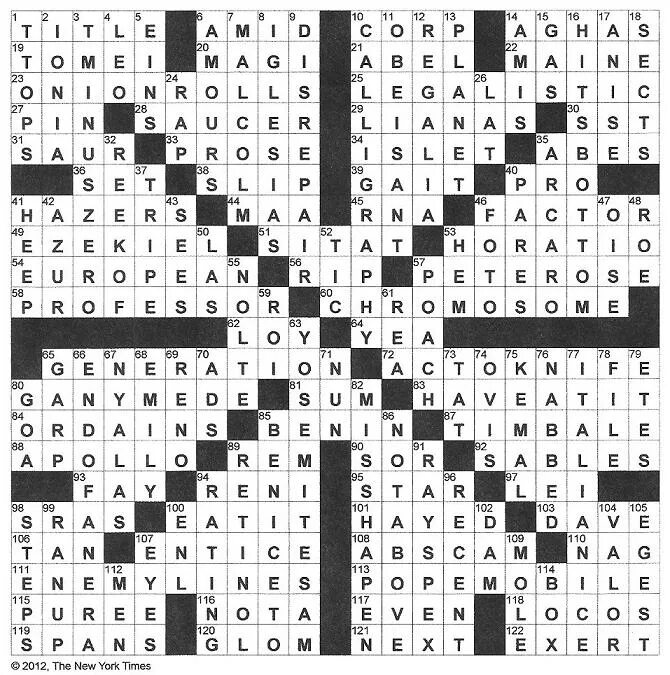 Times crossword