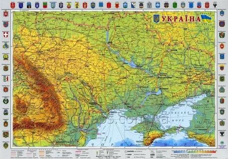 Физическая карта украины