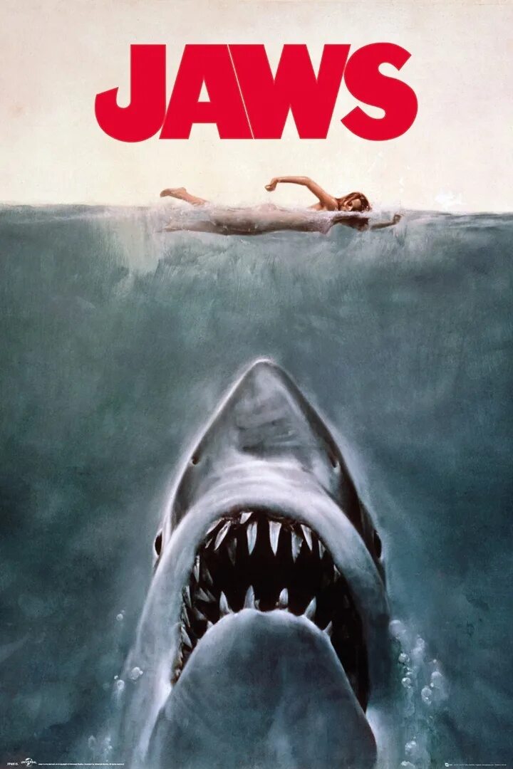 Jaws 1975. Jaws 1975 poster. jaws постер.