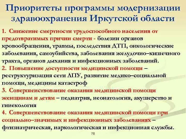 Программа здравоохранения. Программа здравоохранения