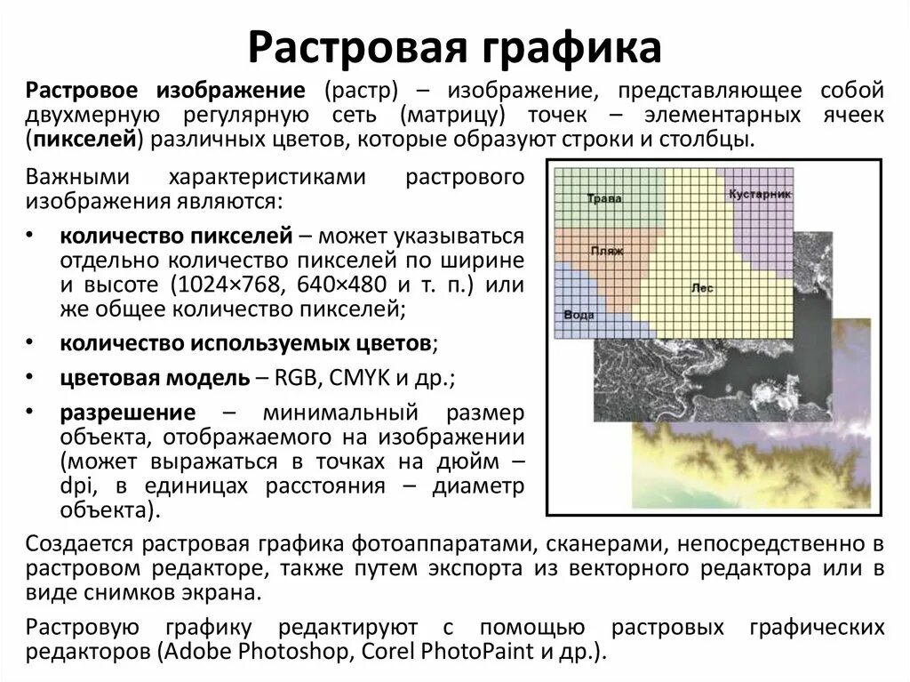 Растровыми графическими являются