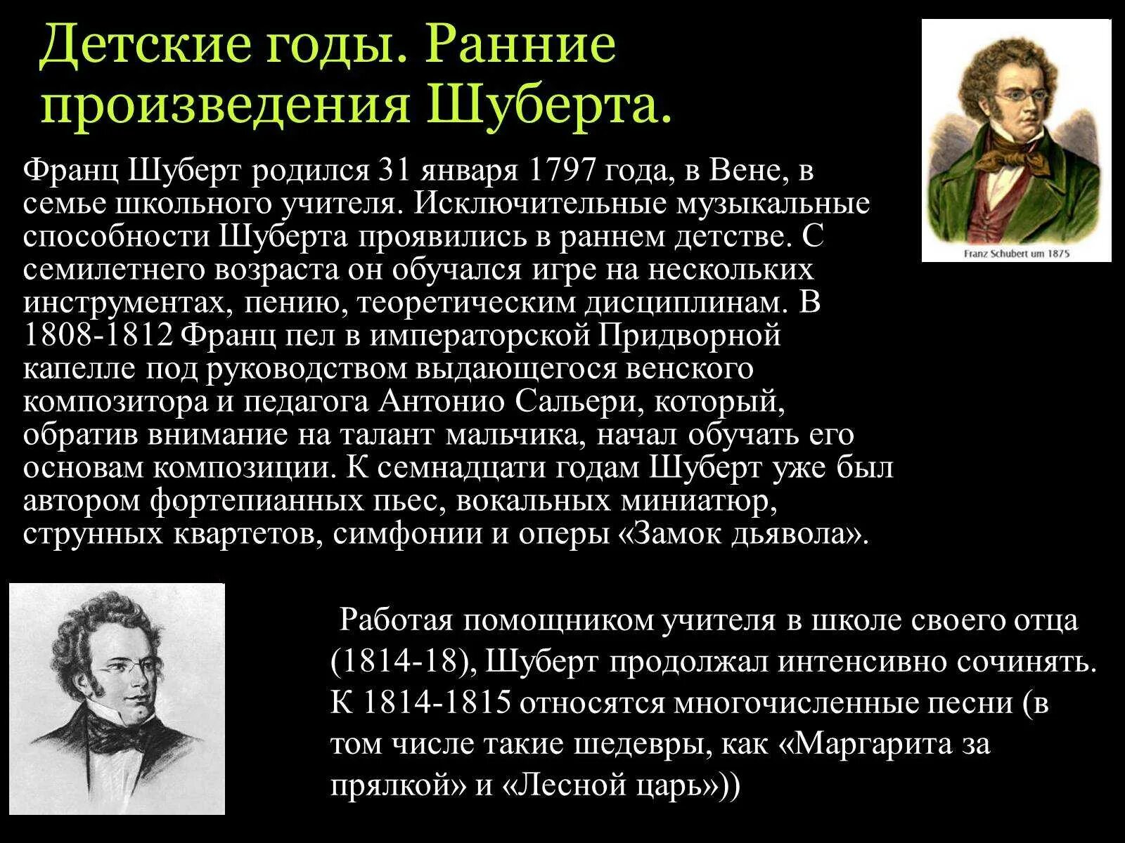 Место в творчестве шуберта равнозначно положению. Краткая биография шуберта. ф шуберт краткая биография сообщение. сообщение о шуберте кратко. сообщение о творчестве ф шуберта.