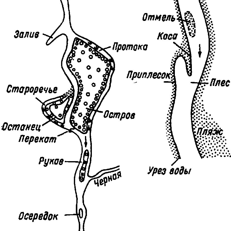 Строение русла реки. Основные элементы русла реки. Морфологические элементы русла реки. Река протока схема.