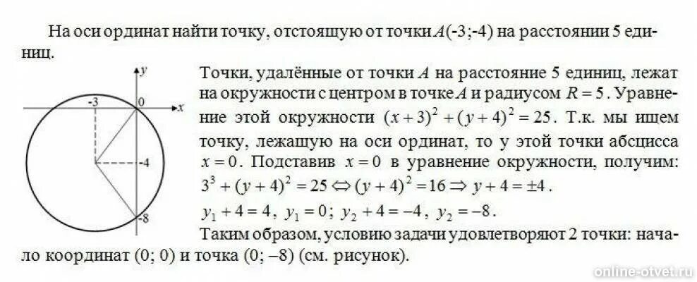 Выбери точки которые лежат на оси ординат. Найдите точку равноудаленную от точек. Нахождение равноудаленной точки на оси. Точка на оси ординат. Уравнение окружности.