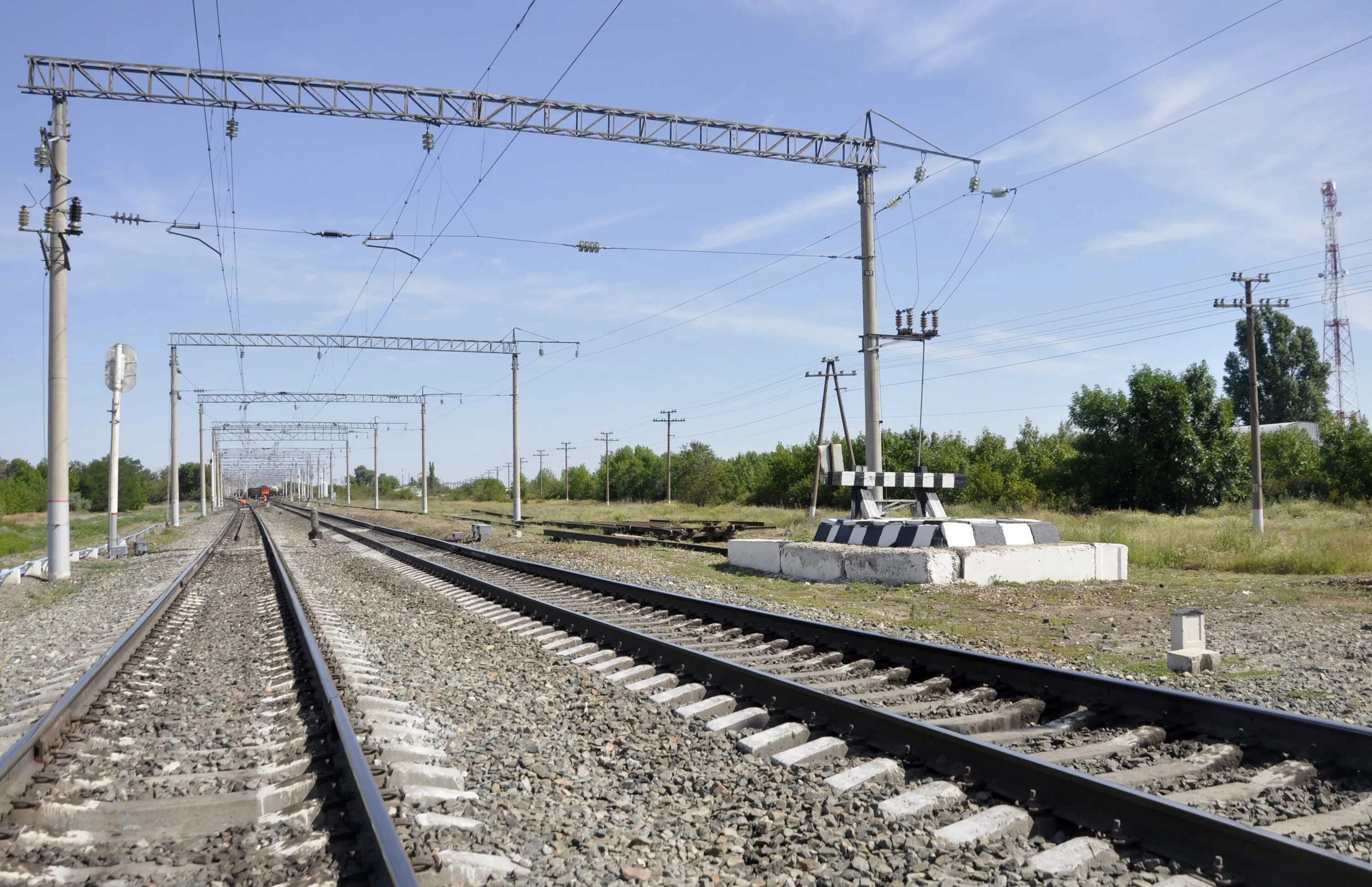 Д. Ж/д тупик. Ужд мещерского торфопредприятия. Насыпной. Тупик с53.