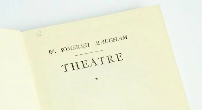 Theater maugham. Theatre Somerset. Theatre Сомерсет картинки. Somerset Maugham Theatre book.