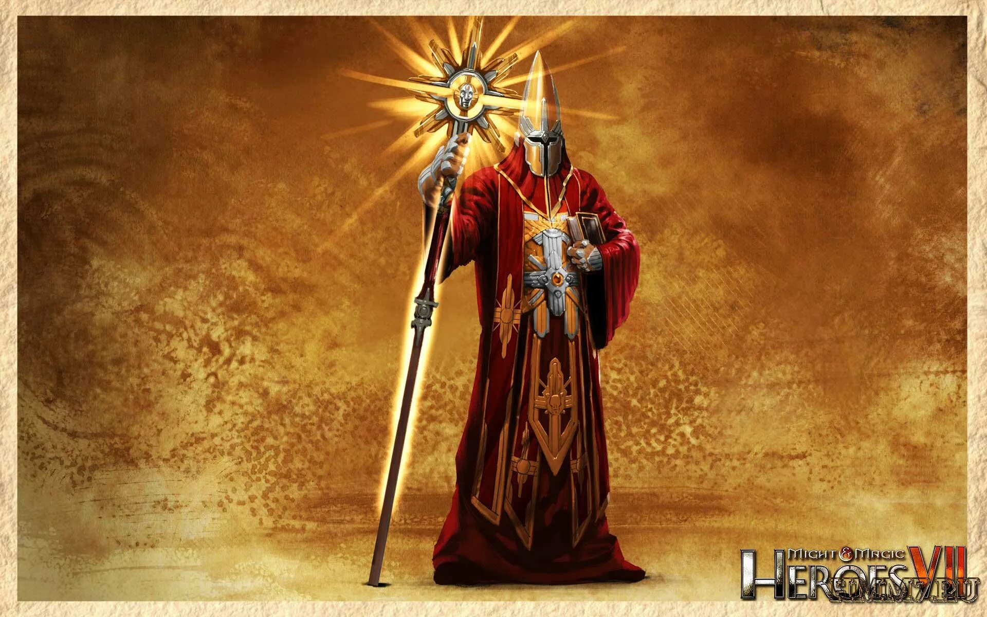 айон 3. герои меча и магии альянс света. маг паладин. герой посоха. мерлин темный маг.